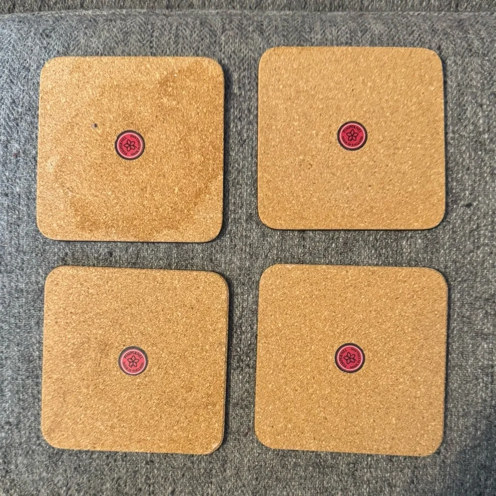 Pimpernel Coasters Flowers Redoute Rose Set of‎ 5 Made England Cork back 4
